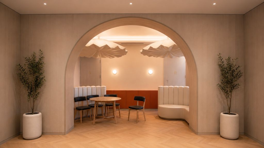 One Nine Elms arched seating alcove